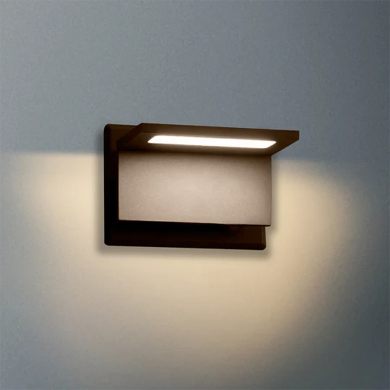 17309 IP54 10W 680Lm LED-Außenwandleuchte in Schwarz/Grau/Weiß