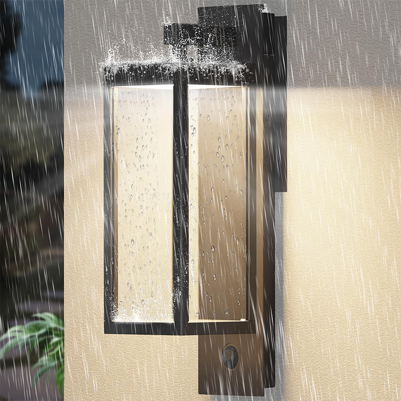 Außenwandleuchte von Dusk to Dawn mit integrierter LED, 3 einstellbare Modi, komplett aus Aluminium, wasserdicht IP65 – Außenleuchte für Veranda, Garage, Haustür, Haus